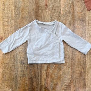 Organic Cotton Long Sleeve Wrap Top